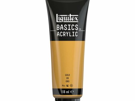 Akryyliväri 118ml 051 Gold Liquitex Basics Acrylic Online Sale