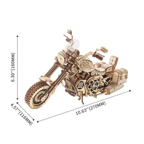 Koottava puinen pienoismalli Cruiser motorcycle Supply