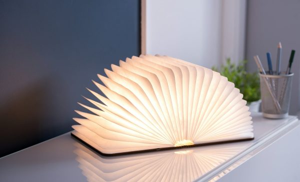 Kirjavalo Gingko Smart Book Light Large, pähkinäpuu Online Hot Sale