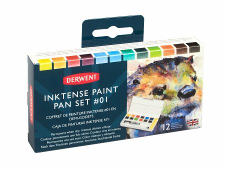 Akvarellimuste 12 kpl Derwent Inktense Pan Online Hot Sale